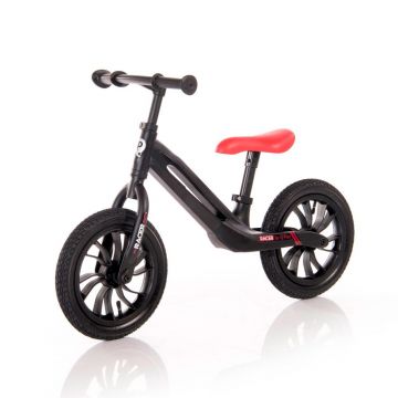 Bicicleta fara pedale unisex 12 inch Lorelli Q Play Racer negru si rosu