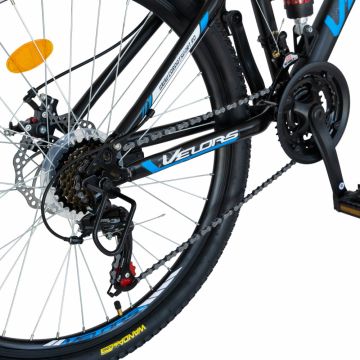 Bicicleta MTB-HT 26 inch Velors CSV2661S negru cu design albastru