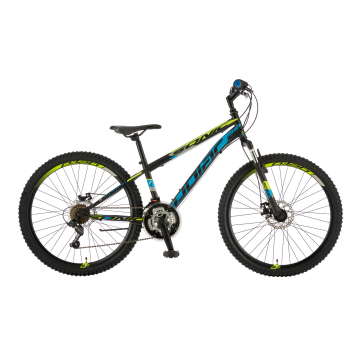 Bicicleta Mtb Polar Sonic Fs Disc - 26 Inch, Negru-Galben-Albastru