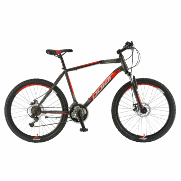 Bicicleta Mtb Polar Wizard 2.0 - 26 inch, M-L, Gri-Portocaliu