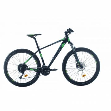 Bicicleta MTB Sprint Maverick Pro 27.5 Negru Mat Verde 400mm