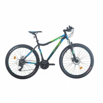 Bicicleta Sprint Hunter MDB 27.5 Negru Mat Cyan Verde Neon 360 mm