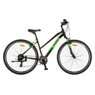 Bicicleta Trekking Polar Forester Comp Lady - 28 inch, M, Negru-Verde