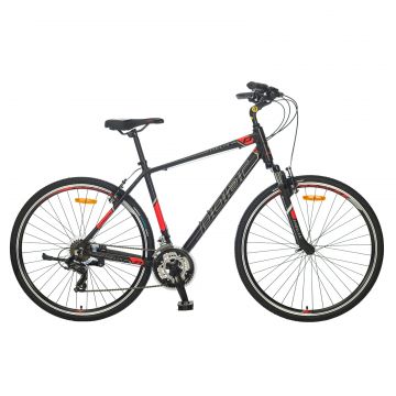 Bicicleta Trekking Polar Helix - 28 Inch, XL, Negru-Rosu