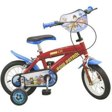 Toimsa - Bicicleta cu pedale , Paw Patrol, 12 , Cu roti ajutatoare, Multicolor