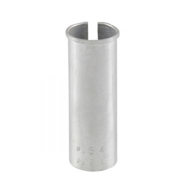Adaptor tija aluminiu, 80mm, silver, 28,6mm la 27,2mm.