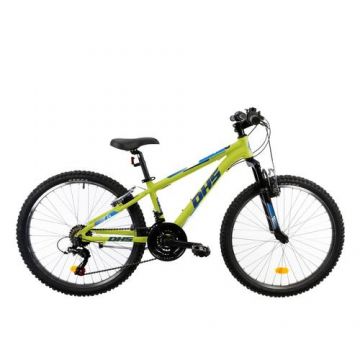 Bicicleta Copii DHS Terrana 2423, Roti 24inch, Frane V-Brake, 18 viteze (Verde)
