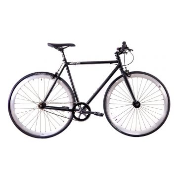 SXT Mercuris Black-Silver - Bicicletă Fixie-Single Speed 580mm