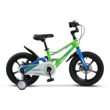 Bicicleta Copii 4-6 ani Carpat PRO C16144B, roti 16inch, Verde/Albastru