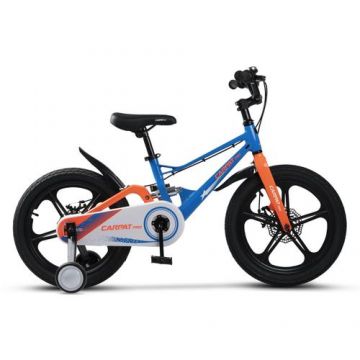 Bicicleta Copii 5-7 ani Carpat PRO C18144B, roti 18inch, Albastru/Portocaliu