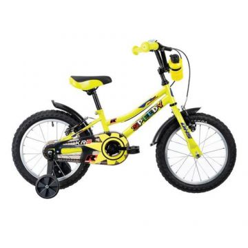 Bicicleta Copii DHS 1603 2022, roti 16 Inch, Sistem franare V-brake, Verde