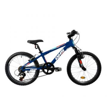 Bicicleta Copii DHS Terrana 2023, roti 20 Inch, 6 viteze, Albastru