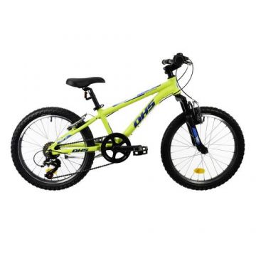 Bicicleta Copii DHS Terrana 2023, roti 20 Inch, 6 viteze, Verde