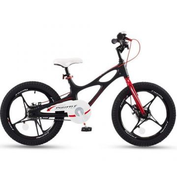 Bicicleta Copii RoyalBaby Space Shuttle, roti 18inch, cadru magneziu, frana pe disc (Negru)