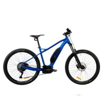 Bicicleta Electrica Zerga E7000 DV, roti 27.5inch, S, acumulator 11.6 Ah, Viteza maxima25 km/h, Putere motor 250 W, Albastru