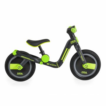 Bicicleta copii fara pedale Byox Harly Green 12 inch, de la 2 ani pana la 50 kg, scaun moale reglabil de la 33-38 cm,  anvelope din cauciuc plin, manere din cauciuc moale Bicicleta copii fara pedale Byox Harly Green 12 inch, de la 2 ani pana la 50 kg, scaun moale reglabil de la 33-38 cm,  anvelope din cauciuc plin, manere din cauciuc moale