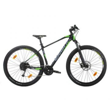 Bicicleta MTB Sprint Apolon 29inch 520 mm 2022 (Negru Mat/Verde Neon)
