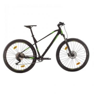 Bicicleta MTB Sprint Apolon Pro 29inch, 480 mm, 2022, Negru Mat/Verde Neon