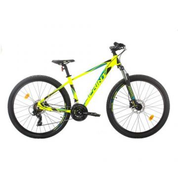 Bicicleta MTB Sprint Maverick 27.5, 400mm, 2022, Verde Neon/Turcoaz/Negru