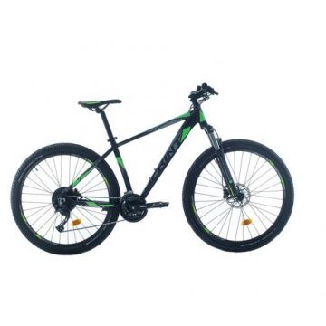 Bicicleta MTB Sprint Maverick Pro 27.5inch 400mm 2021 (Negru Mat/Verde)