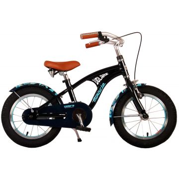 Bicicleta pentru baieti Volare Miracle Cruiser, 14 inch, culoare negru/albastru, frana de mana fata si contra