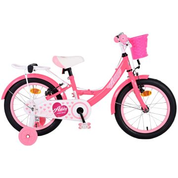Bicicleta pentru fete Ashley, 16 inch, culoare roz, frana de mana fata si spate