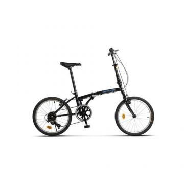 Bicicleta Pliabila Velors V2052A, Schimbator Saiguan 7 viteze, Roti 20 inch, Frane V-Brake, Negru/Albastru