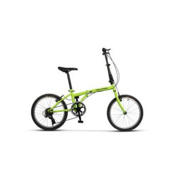 Bicicleta Pliabila Velors V2052A, Schimbator Saiguan 7 viteze, Roti 20 inch, Frane V-Brake, Verde/Negru