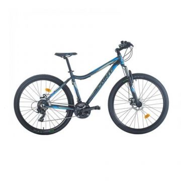 Bicicleta Sprint Hunter MDB 27.5inch, 450 mm 2022, Albastru/Gri mat