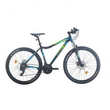 Bicicleta Sprint Hunter MDB 27.5inch 480 mm 2022 Negru Mat/Albastru/Verde Neon