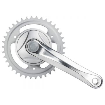 Angrenaj Aluminiu-Metalic, 38T, Lungime 170mm, Argintiu