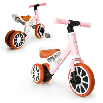 Bicicleta de echilibru Ecotoys, 2in1, pedale detasabile, inaltime sa reglabila, sarcina maxima 20 kg, Roz
