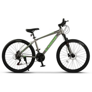 Bicicleta MTB Hidraulica Carpat Acura C2699H roti 26inch, Manete Schimbator MicroNew, 21 viteze, Cadru Aluminiu, Roti 26 Inch, Frane Hidraulice (Gri/Verde)