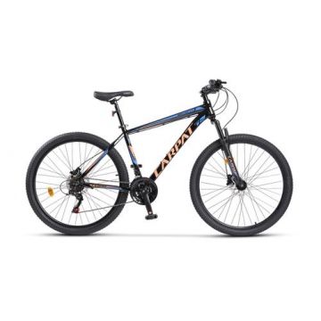 Bicicleta MTB-HT Carpat MONTAN C2758H, Shimano Tourney TZ 7 viteze, Roti 27.5 Inch, Cadru Aluminiu, Frane pe Disc (Negru/Albastru)