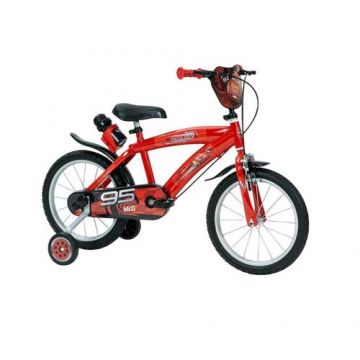 Bicicleta pentru copii Disney Cars, 16 inch, Rosu