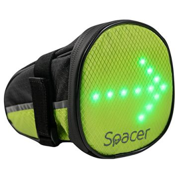 Geanta Bicicletă Reflectoare Semnalizare Spacer LED Wireless Telecomanda