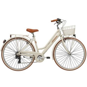 Bicicleta Adriatica Retro Lady, roti 28inch, cadru 45 cm, Frane V-BRAKE (Crem)