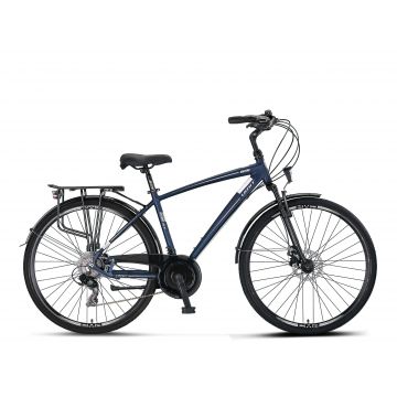 Bicicleta City Umit Ventura, M-460-ATB-S, culoare albastru/gri, roata 28