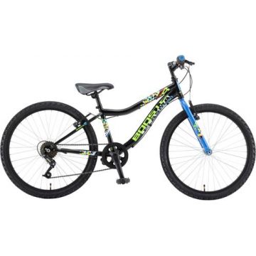 Bicicleta Copii Booster 2023 Plasma, roti 24 Inch, 6 viteze, Negru/Albastru