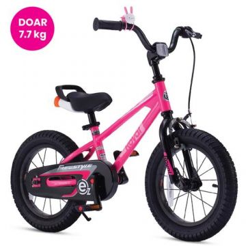 Bicicleta copii Royal Baby EZ Freestyle, roti 12inch, cadru otel (Roz)