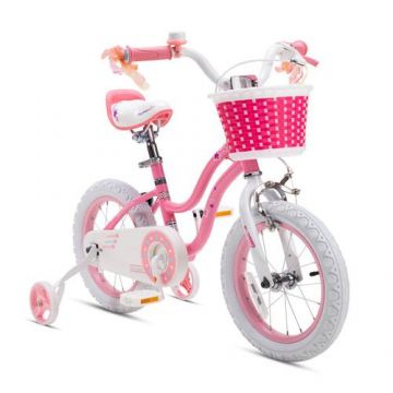 Bicicleta copii Royal Baby Star Girl Coaster Brake, roti 16inch, cadru otel (Roz)