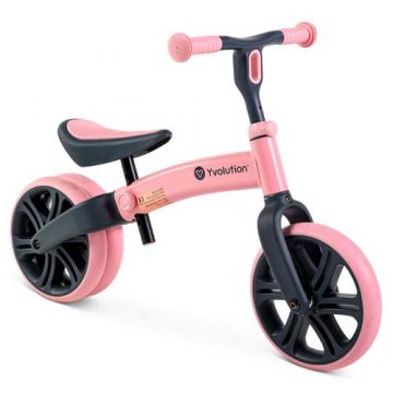 Bicicleta echilibru Yvolution Y Velo Junior Pink, Scaun si ghidon reglabile in inaltime (Roz)