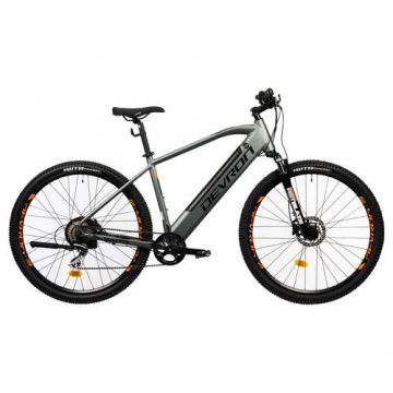 Bicicleta Electrica Devron Vulcan, roti 29 Inch, cadru L, Viteza maxima 25 km/h, motor 250W, Gri