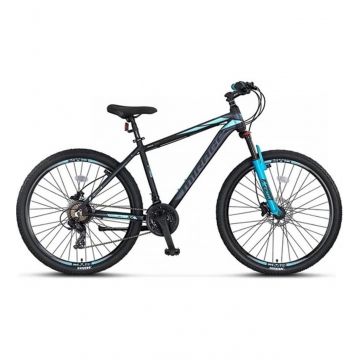 Bicicleta MTB Umit Mirage 2D, 21 viteze, culoare negru/turcoaz, roata 29