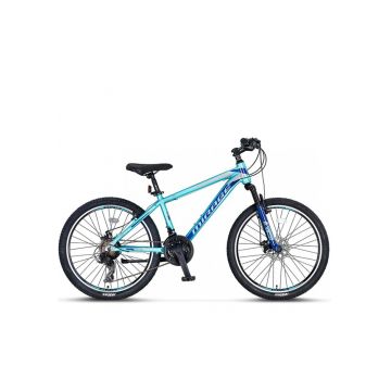 Bicicleta MTB Umit Mirage 2D, 21 viteze, culoare turcoaz, roata 26