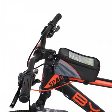 Geanta pentru bicicleta cu suport pentru telefon Byox Negru
