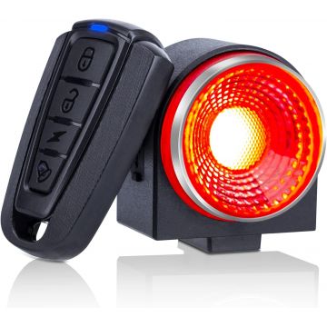 Stop bicicleta inteligent cu senzor de franare, telecomanda alarma inclusa, reincarcabil USB, 3 moduri de lumina