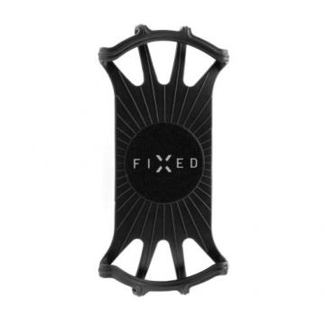 Suport detasabil din silicon pentru telefonul mobil pentru bicicleta Fixed Bikee 2, Negru