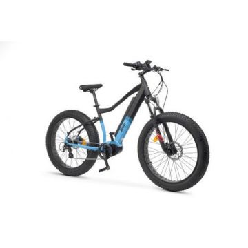Bicicleta asistata electric Jeep BLIZZARD Fat eBikeMotor motor 250W, 80Nm, Shimano Altus 7 viteze, Autonomie 40 km (Negru)