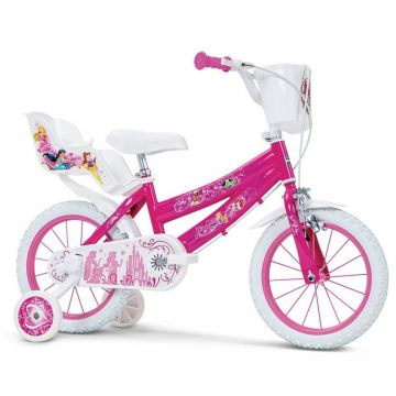 Bicicleta copii Huffy Disney Princess 14 inch, roti ajutatoare si cosulet, pentru copii cu varsta intre 4 si 6 ani sau cu inaltimea pana la 110 cm, frana de mana pe ambele roti, anvelope cu profil gros, scaun reglabil Bicicleta copii Huffy Disney Princess 14 inch, roti ajutatoare si cosulet, pentru copii cu varsta intre 4 si 6 ani sau cu inaltimea pana la 110 cm, frana de mana pe ambele roti, anvelope cu profil gros, scaun reglabil